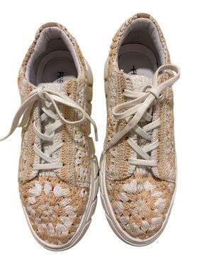 Free People Catch me if you Can  Crochet Lace-Up Sneakers, Euro 40; US 9.5